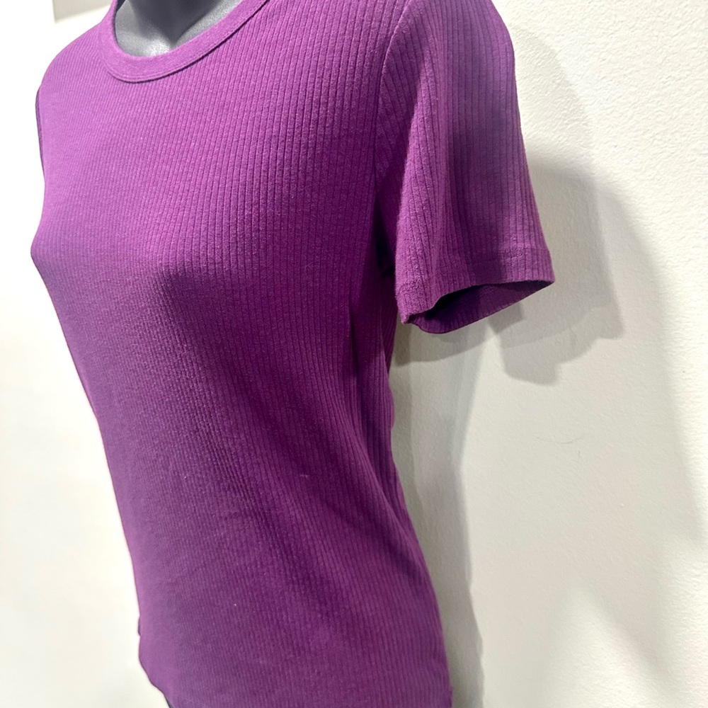 A New Day Purple Ribbed Tee Small - Picture 4 of 7